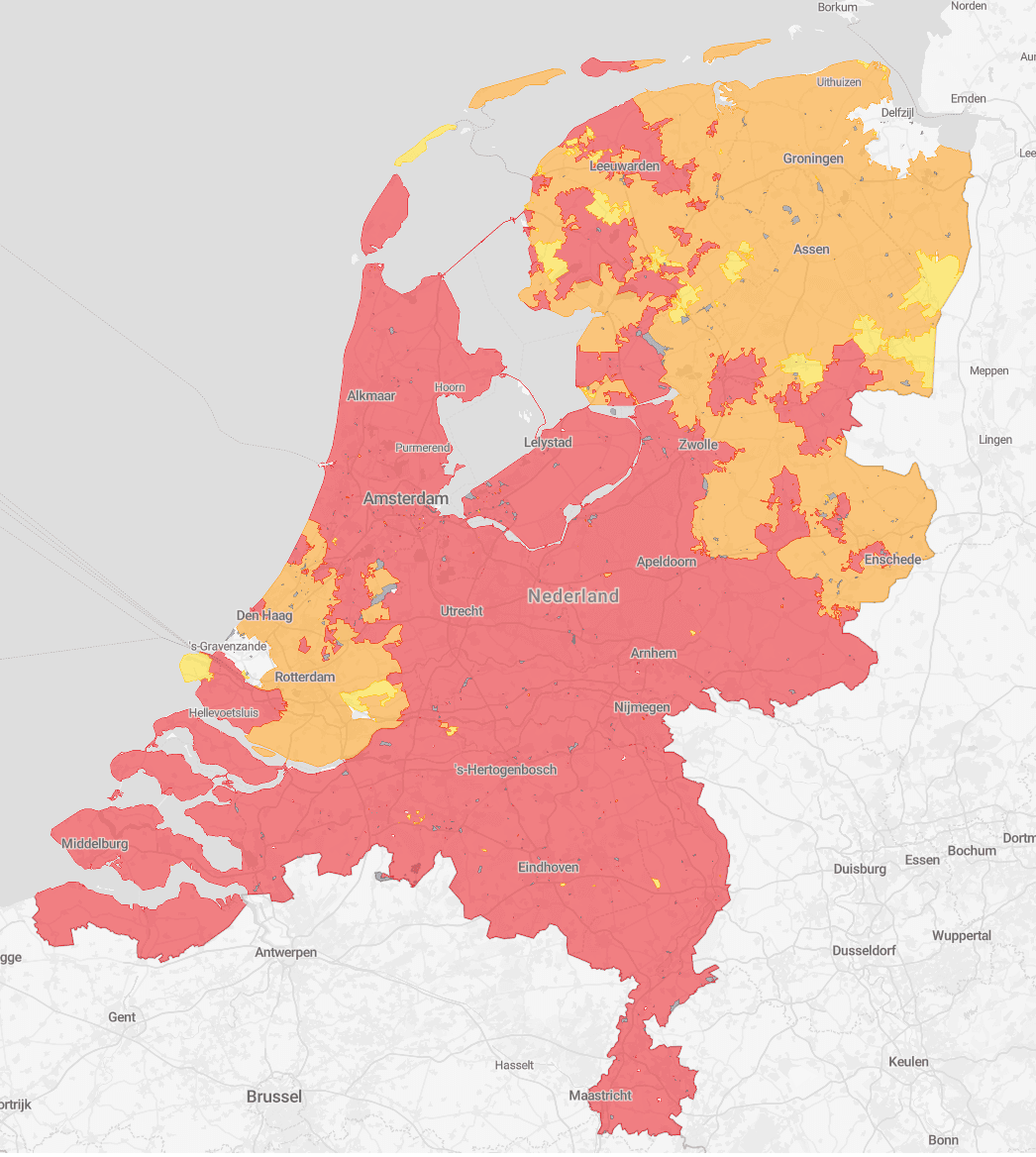 Netcongestie kaart